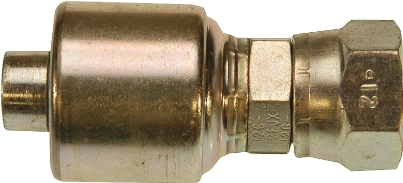 Gates G251700404 Straight Hydraulic Hose Coupling, 1/4 in x 7/16-20, Hose x Female JIC Flare Swivel, 37 deg Angle