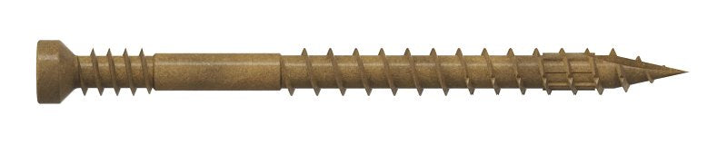 Simpson Strong-Tie FT07200R100 Screw, #7 Thread, 2 in L, Serrated Thread, Trim Head, 6-Lobe Drive, Saw Tooth Point