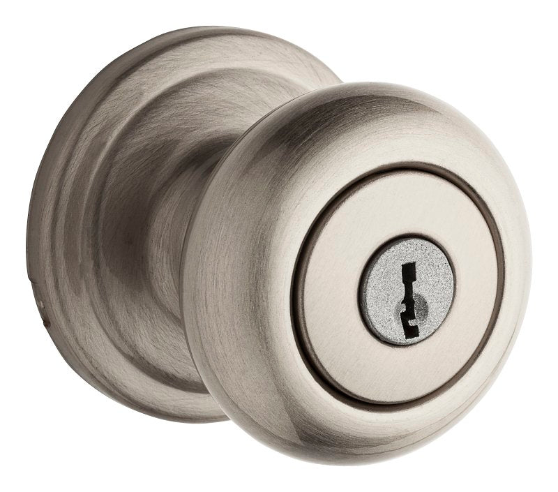 Kwikset Signature Series 740H 15 6AL RCS Entry Knob, Satin Nickel, Zinc, KW1 Keyway, Re-Key Technology: Smartkey