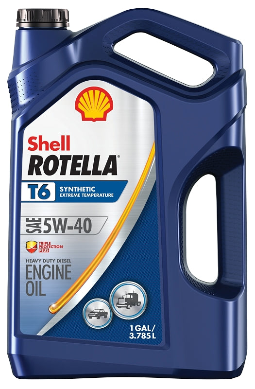 Shell Rotella T6 550045347 Diesel Motor Oil, 5W-40, 1 gal Jug