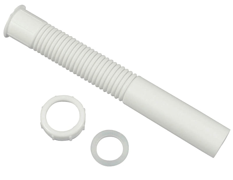 Danco 51068 Tailpiece Pipe Extension, 1-1/2 x 12 in, Slip-Joint, White