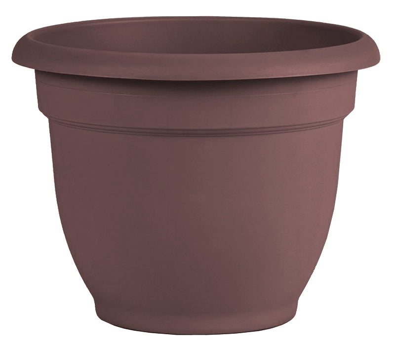 Bloem AP0657 Planter, 5.1 in H, 6-1/2 in W, 6-1/2 in D, Round, Plastic, Merlot