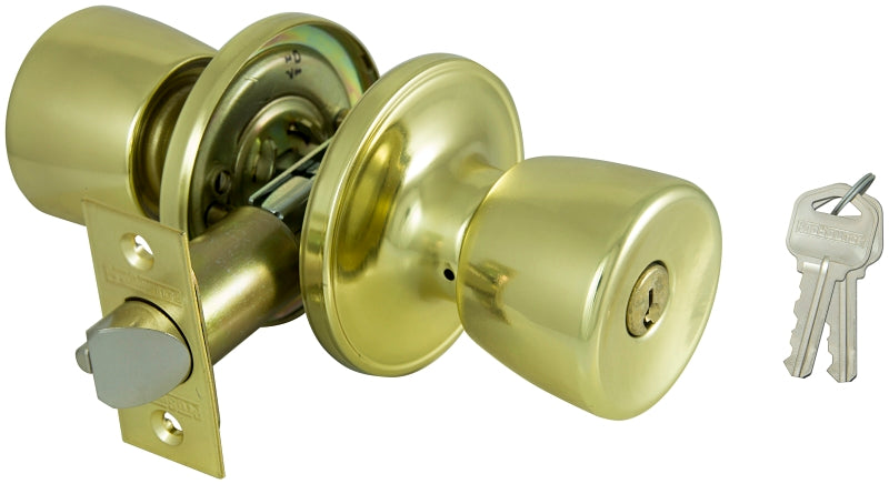 ProSource Entry Knob, Brass, KW1, KA3 Keyway, 3 Grade