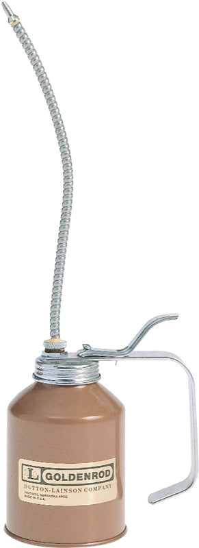 DL Goldenrod 707 Pump Oiler with Spout, 12 oz Capacity, Flexible Spout, Steel, Powder-Coated Copper Bronze