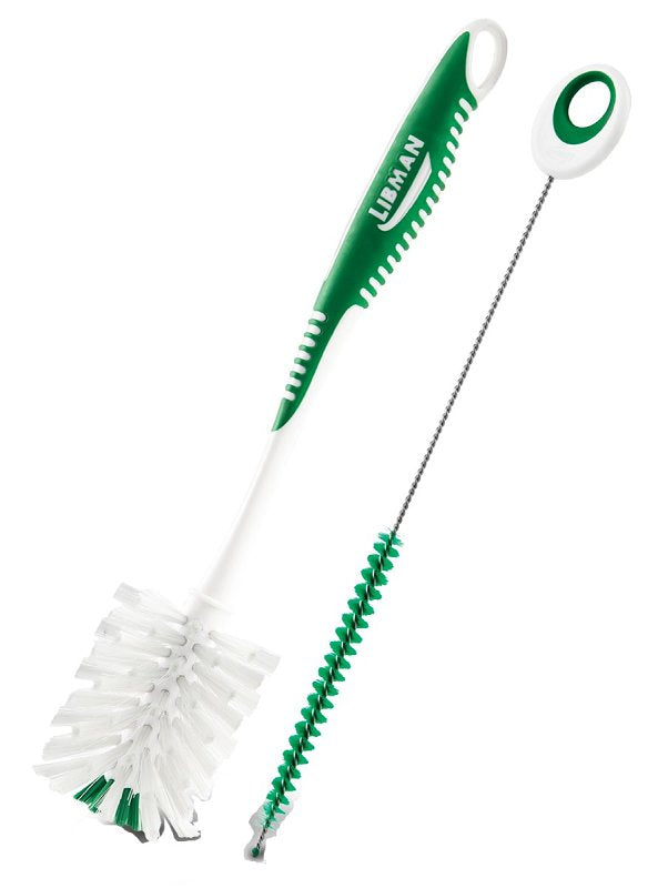 Libman 1371 Bottle and Straw Cleaning Kit, 12 in OAL, Wire Trim, Comfort Grip, Ergonomic Handle, Plastic/Rubber Handle