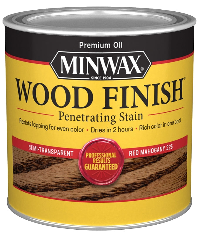 Minwax 222504444 Wood Stain, Red Mahogany, Liquid, 0.5 pt, Can