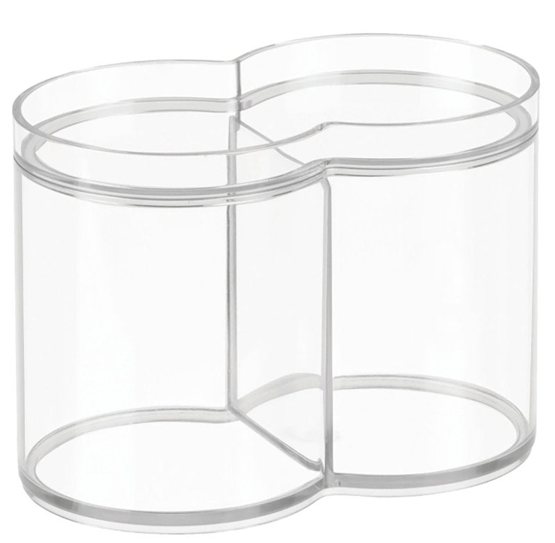 iDESIGN 41540 Dual Canister, 3.6 in OAW, 6.1 in OAD, 4.3 in OAH, Plastic, Clear