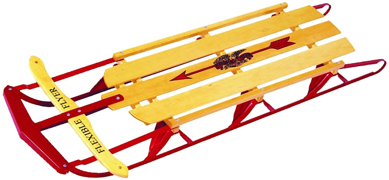 Paricon 1060 Flyer Snow Sled, Flexible, 5-Years Old, Steel, Red