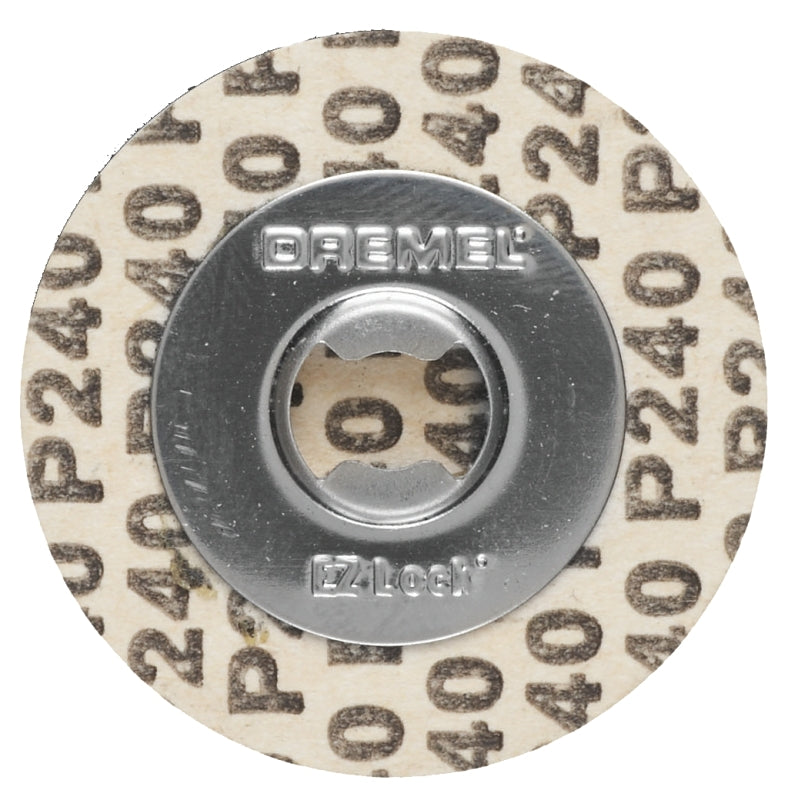 Dremel EZ Lock Series EZ413SA Sanding Disc, 1-1/4 in Dia, 240 Grit, Fine