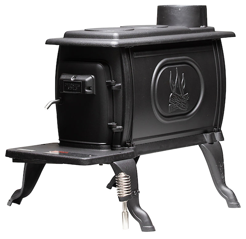 US STOVE US1269E* Freestanding Log Wood Stove, 21.89 in W, 33 in D, 25.6 in H, 54000 Btu Heating, Cast Iron, Black