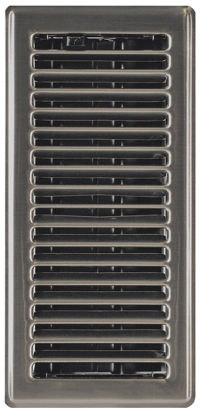 Imperial RG1994 Floor Register, 10 in L, 3 in W, Steel, Pewter