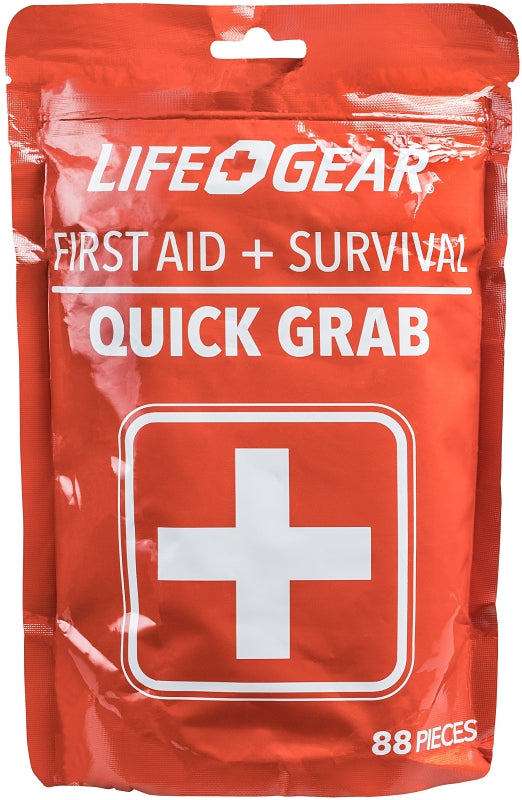 Life+Gear 41-3819 First Aid Kit, 88-Piece, Red