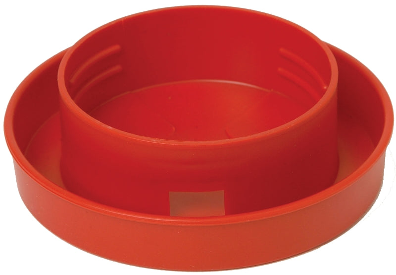 Little Giant 730 Poultry Waterer Base, 4 in Dia, 1-1/4 in H, 1 qt Capacity, Polystyrene, Red