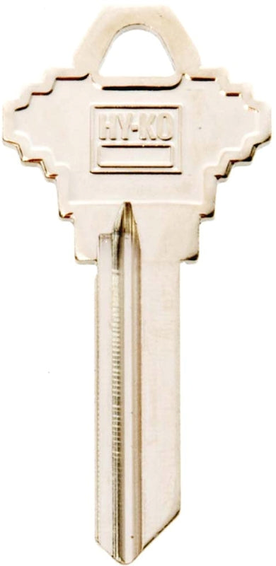 Hy-Ko 11010SC20 Key Blank, Brass, Nickel, For: Schlage Cabinet, House Locks and Padlocks