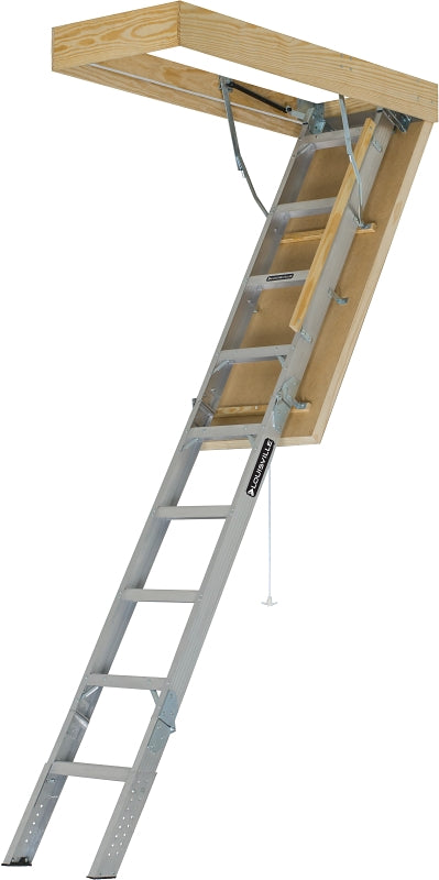 Louisville AEE3010 Energy Efficient Attic Ladder, 7.58 to 10.25 ft H Ceiling, 30 x 54 in Ceiling Opening, 375 lb