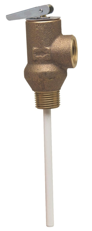 Watts 1XL Series 0004494 Relief Valve, 1/2 in, MNPT x FNPT, Bronze Body