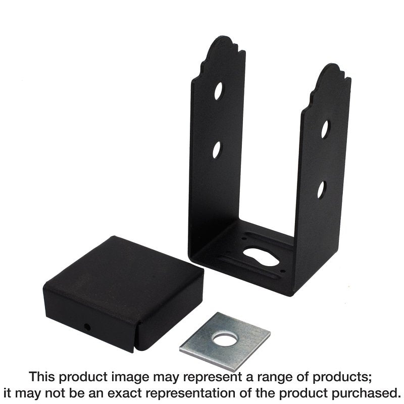 Simpson Strong-Tie APB APB66 Post Base, 6 x 6 in Post, 12 ga Gauge, Steel, Black, Powder-Coated/ZMAX