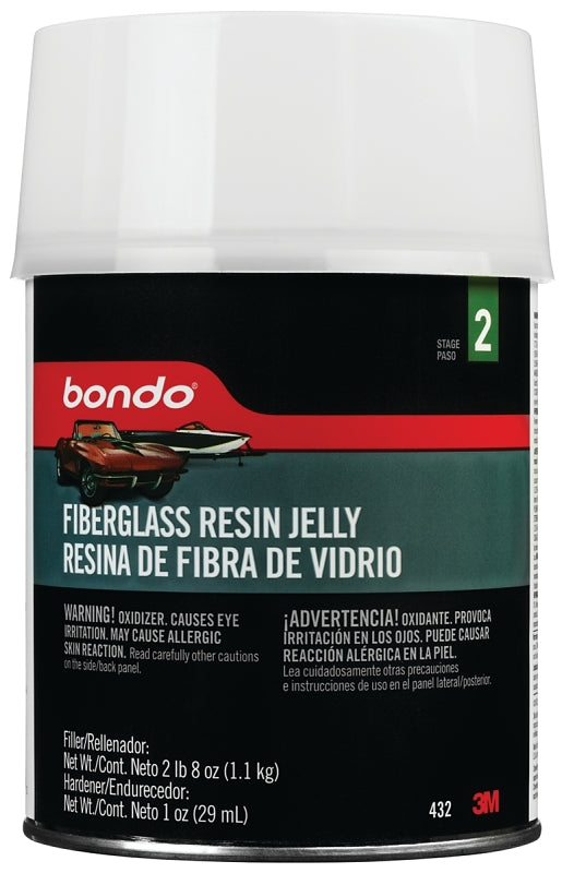 Bondo 432 Fiberglass Resin Jelly, 1 qt Can, Solid, Pungent Organic