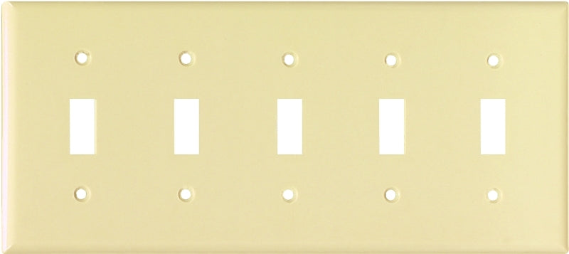 2155V-BOX IVORY WALLPLATE 5-GA