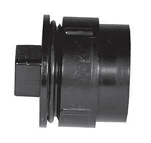 IPEX 027707 Cleanout Adapter with Plug, 2 in, Spigot x FPT, Black, SCH 40 Schedule