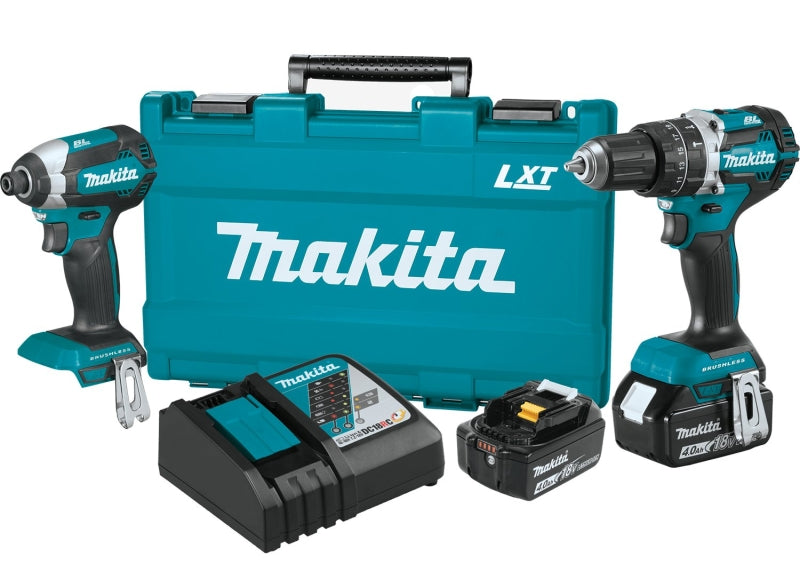 Makita XT269M Brushless Combination Kit, Battery Included, 18 V, 2-Tool, Lithium-Ion Battery