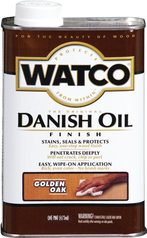 Watco 65151H Danish Oil, Golden Oak, Liquid, 1 pt, Can