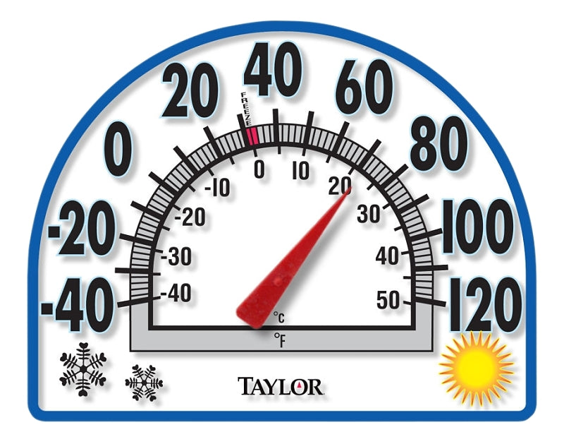 Taylor 5323 Window Cling Thermometer, 7 in Display,-40 to 120 deg F