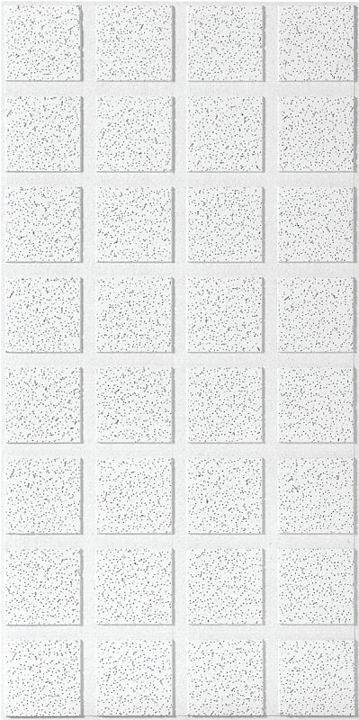 USG R2862 Ceiling Panel, 4 ft L, 2 ft W, 3/4 in Thick, Mineral Fiber, White/Beige/Gray