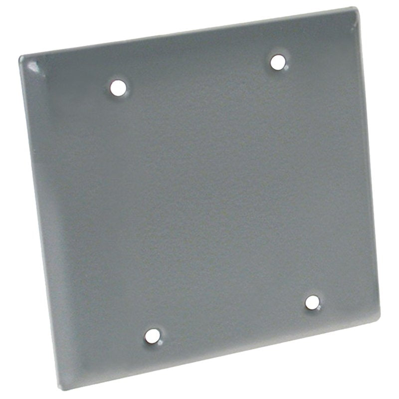 Hubbell 5175-5 Cover, 4-1/2 in L, 4-1/2 in W, Metal, Gray, Powder-Coated