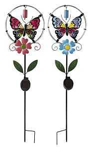 BUTTERFLY STCK LIGHT SOLAR MTL