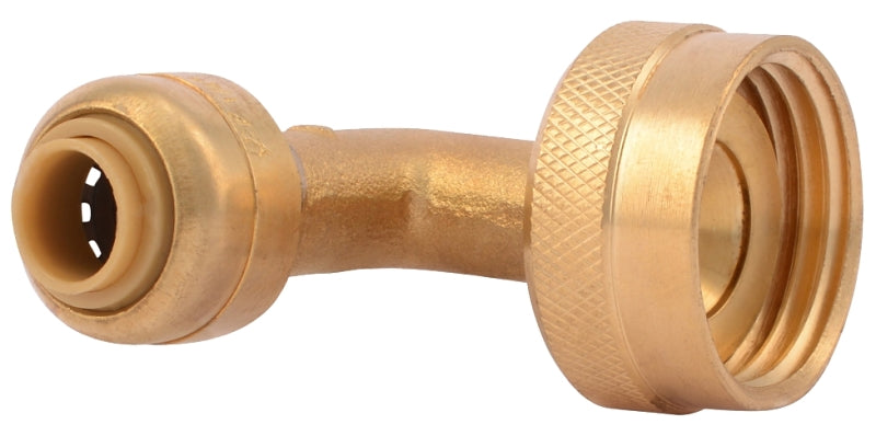 SharkBite U2276LFA Dishwasher Elbow, 1/4 x 3/4 in, Brass