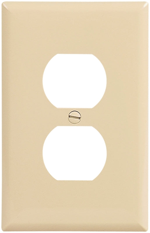 Eaton PJ8V-10-L Wallplate, 1-Gang, Polycarbonate, Ivory