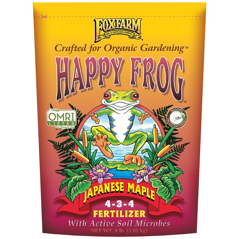 Happy Frog HFJAP4 Japanese Maple Fertilizer, 4 lb, Granular, 4-3-4 N-P-K Ratio