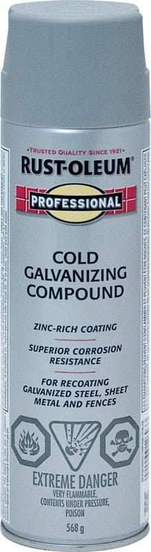 Professional V2185838C Cold Galvanizing Spray, Gloss, Metal Silver, 586 g, Can