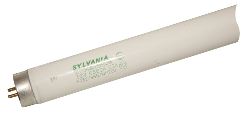 Sylvania 21720 Fluorescent Bulb, 32 W, T8 Lamp, Medium G13 Lamp Base, 2708 Lumens, 6500 K Color Temp, Stark White Light