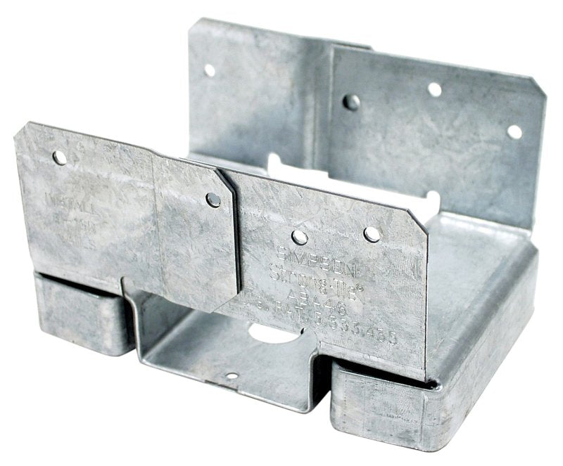 Simpson Strong-Tie ABA ABA46Z Post Base, 4 x 6 in Post, 14 ga Gauge, Steel, ZMAX