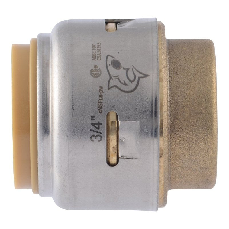 SharkBite Max UR518A End Cap, 3/4 in PTC, Brass, 250 psi Pressure