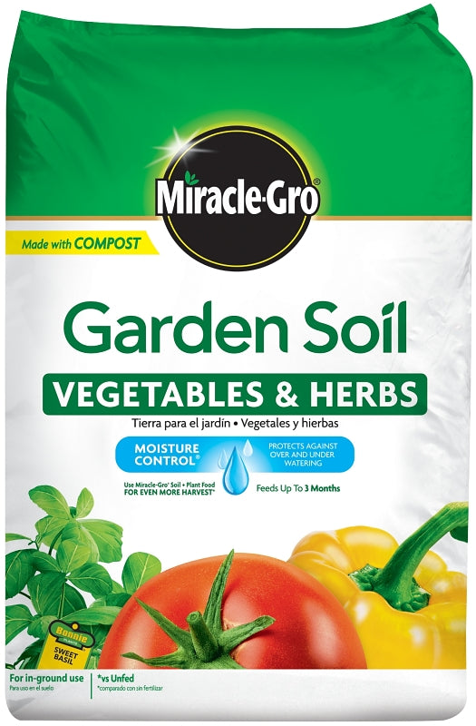 Miracle-Gro 73759430 Garden Soil, 1.5 cu-ft Coverage Area