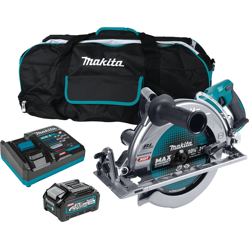 Makita GSR02M1 Brushless Circular Saw Kit, Battery Included, 40 V, 4 Ah, 10-1/4 in Dia Blade