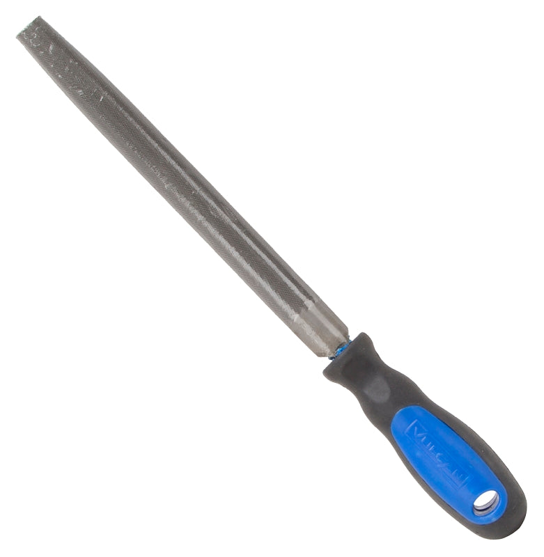 Vulcan JL-F003 File, Half-Round Profile, Half Round Pattern, Double Cut Cut, 3/4 in W Blade, Cushion-Grip Handle