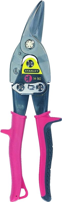 STANLEY FMHT73755/14-562 Aviation Snip, 12 in OAL, 1-9/5 in L Cut, Left Cut, Steel Blade, Cushion-Grip Handle