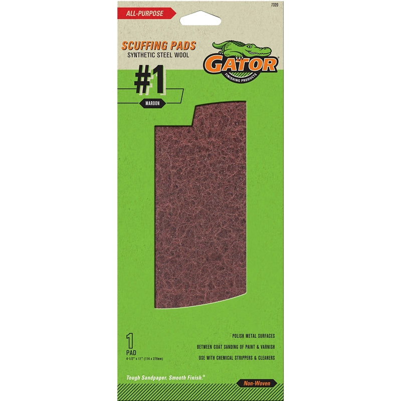 Gator 7320 Finishing Pad, 11 in L, 4-1/2 in W, 1000 Grit