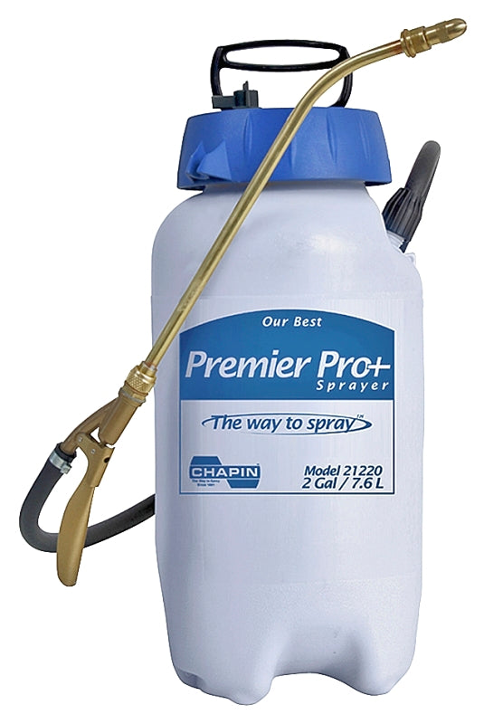 CHAPIN Premier Pro XP 21220XP Handheld Sprayer, 2 gal Tank, Poly Tank, 42 in L Hose, White