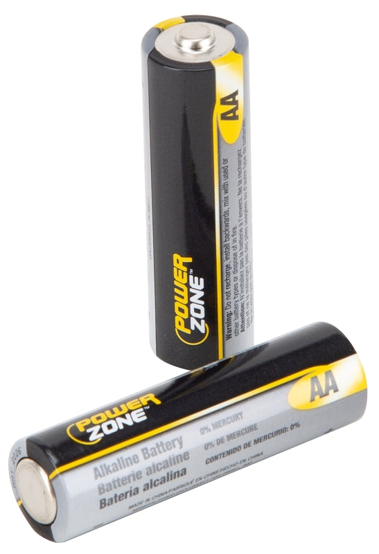 PowerZone LR6-24P Battery, 1.5 V Battery, AA Battery, Zinc, Manganese Dioxide, and Potassium Hydroxide