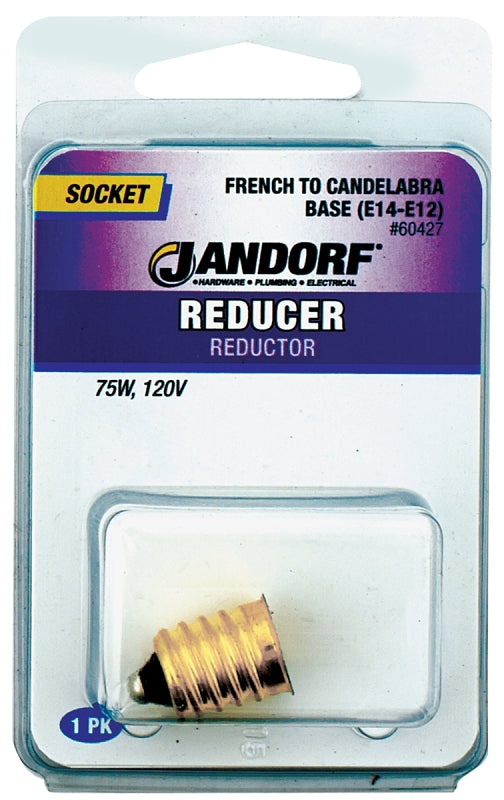 Jandorf 60427 Socket Reducer, 75 W, Brass, Gloss