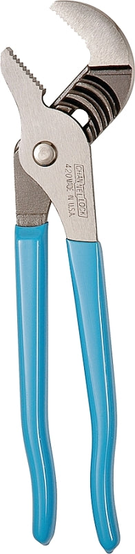 CHANNELLOCK 420 Tongue and Groove Plier, 9-1/2 in OAL, 1-1/2 in Jaw Opening, Blue Handle, Cushion-Grip Handle