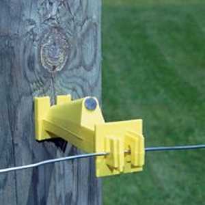 Zareba IW5XNY-Z Nail-On Extender Insulator, 9 to 22 ga Fence Wire, Aluminum/Polywire/Steel, Polyethylene, Yellow