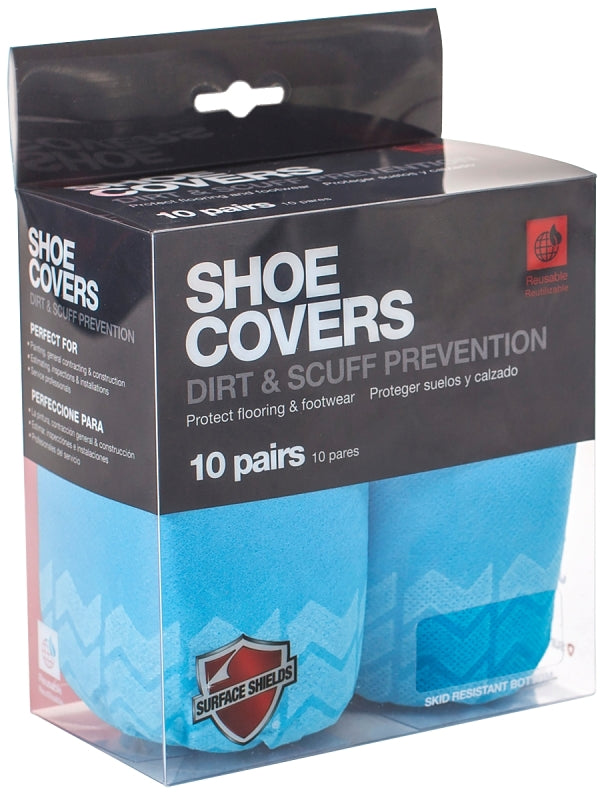 Surface Shields SC3001PB Protection Shoe Cover, Universal, Cloth, Blue, Elastic Closure
