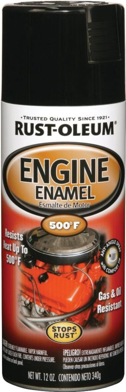 Rust-Oleum 248932 Engine Spray Paint, Black, 12 oz, Can