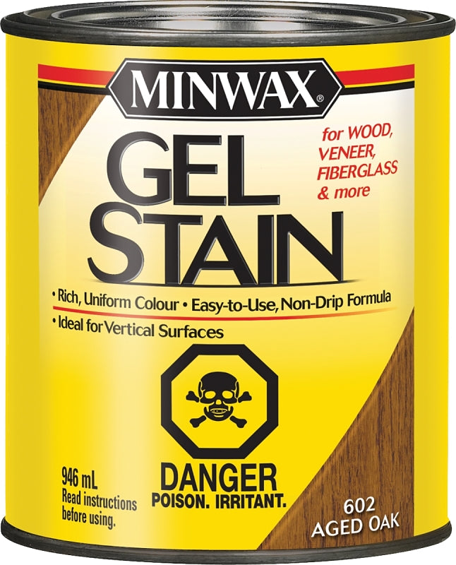 Minwax 26023 Gel Stain, Aged Oak, Liquid, 946 mL